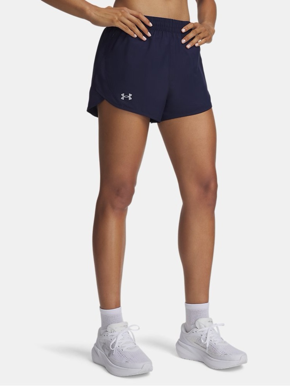 Under Armour Women's Navy UA Fly-By 3" Running Shorts